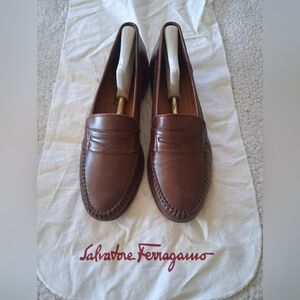 Salvatore Ferragamo Men's Brown Soft Loafers